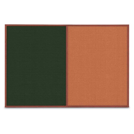 United Visual Products Slim Style Indoor Enclosed Corkboard, 42 UVRDS42SBH-SATIN-APRICOT